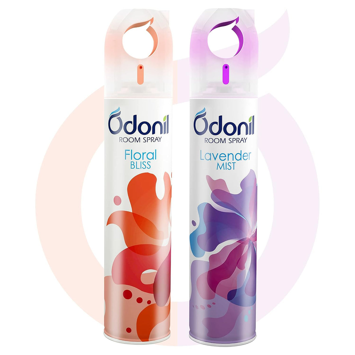 Odonil Room Air Freshener Spray - 440ml Combo (Pack of 2, 220ml each) | Floral Bliss & Lavender Mist | Nature Inspired Fragrance | Long Lasting Fragrance | For Bathroom, Toilet, Home & Office