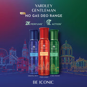 Yardley Gentleman Oxford Vibe No Gas Perfumed Deodorant| No Gas deo for Men| 2X Perfume | 12 Hours Action | 120ml
