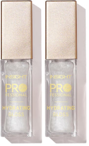 INSIGHT Professional Hydrating Lip Gloss - Snow Flake | Non-Sticky, Long-Lasting Moisture & Shine | Infused with Vitamin E & Coconut Oil | Sheer, Glossy Finish | For Soft, Plump Lips (10g) (Pack of 2)