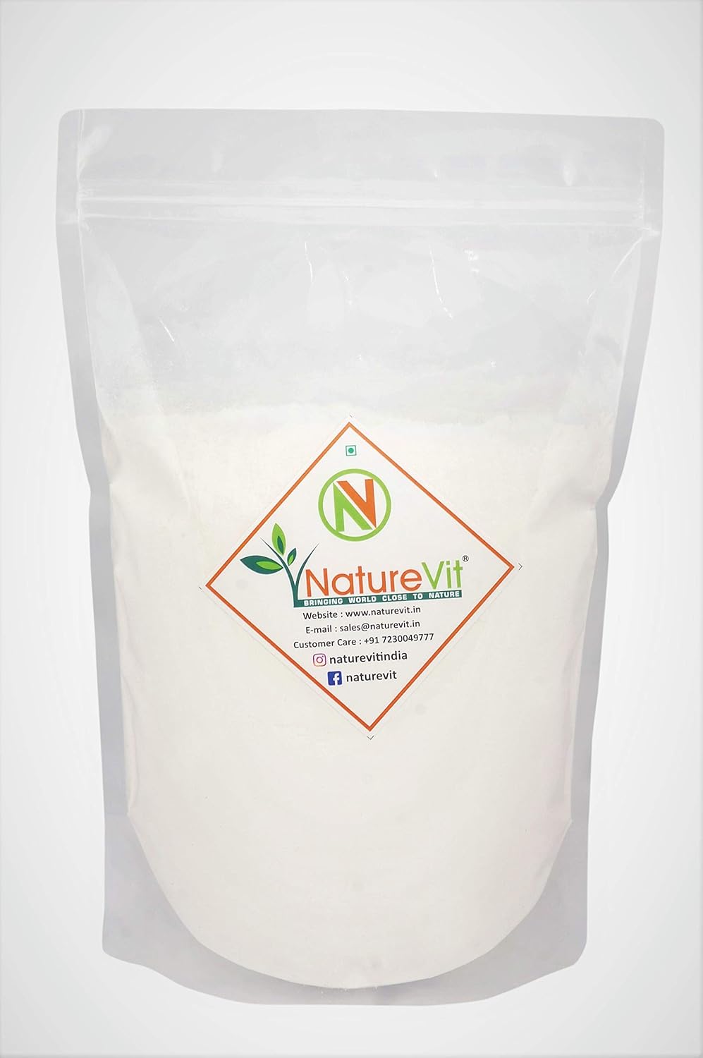 NatureVit Corn Flour 2 Kg | Makki Ka Atta | Stone-Ground Yellow Maize Flour | Gluten-Free | Ideal for Roti, Paratha & Baking | 100% Natural & Freshly Milled