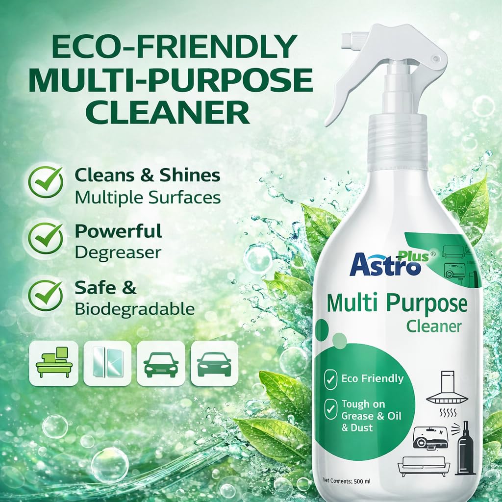Astro Plus+ Multi Purpose Cleaner 250 ml | Powerful Degreasing Spray for Kitchen, Bathroom, Glass & Car | Tough on Grease, Oil & Dust | Eco Friendly All Surface Cleaner