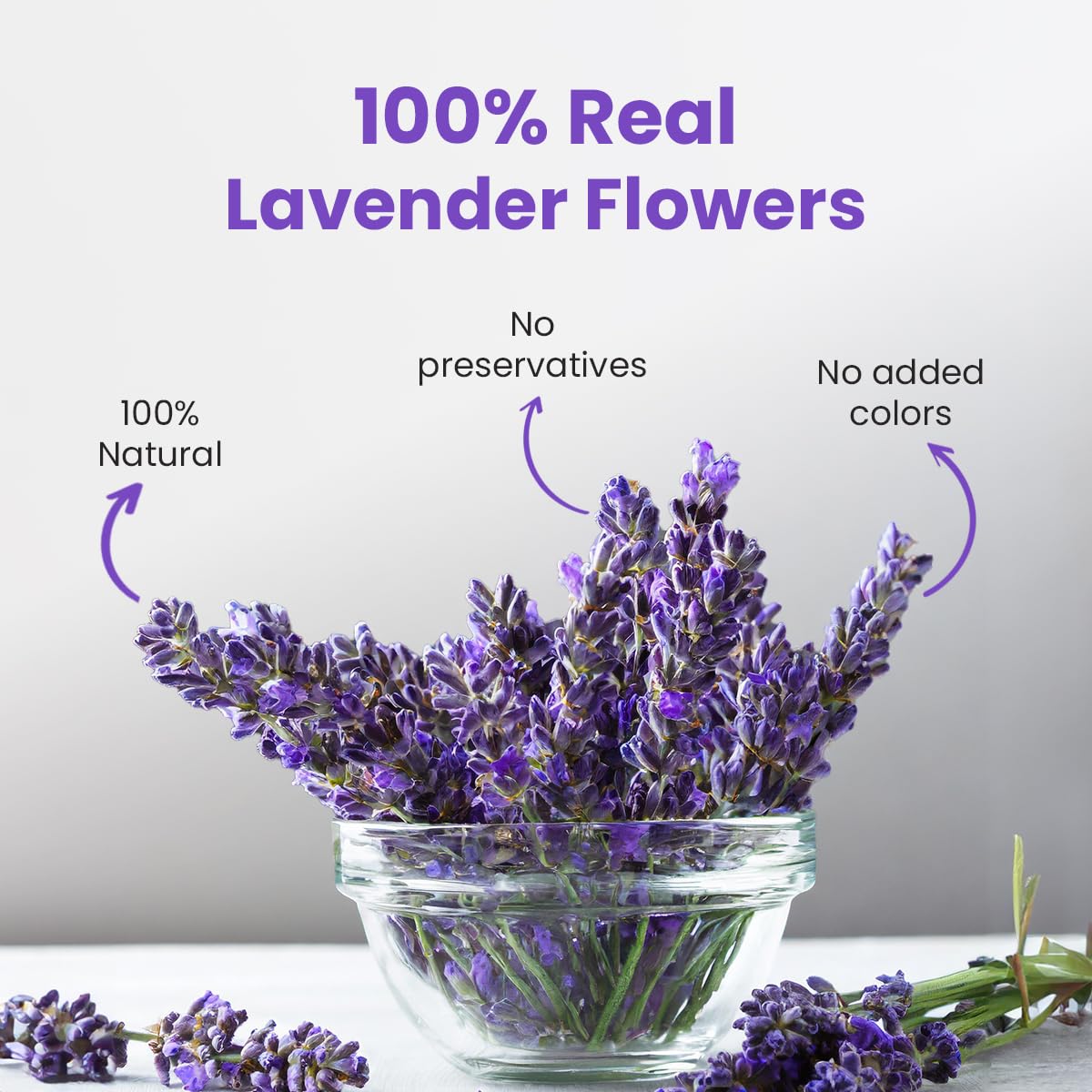 BLUE TEA - Lavender Flower Tea - 50 gm - 50 Cups | Calm & Relaxation | Hebal Tea - Flower Based - Caffeine Free - Non Bitter | Pet Jar Pack