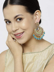 Priyaasi Jhumki Earrings for Women (Golden) (EAR-PR-50127-BLU)