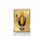 DIVINITI 24K Gold Plated Religious Car Dashboard Frame | Premium God Idol Frame for Car, Home Mandir & Office Table | Spiritual Gift, Decorative Showpiece | Maa Kali
