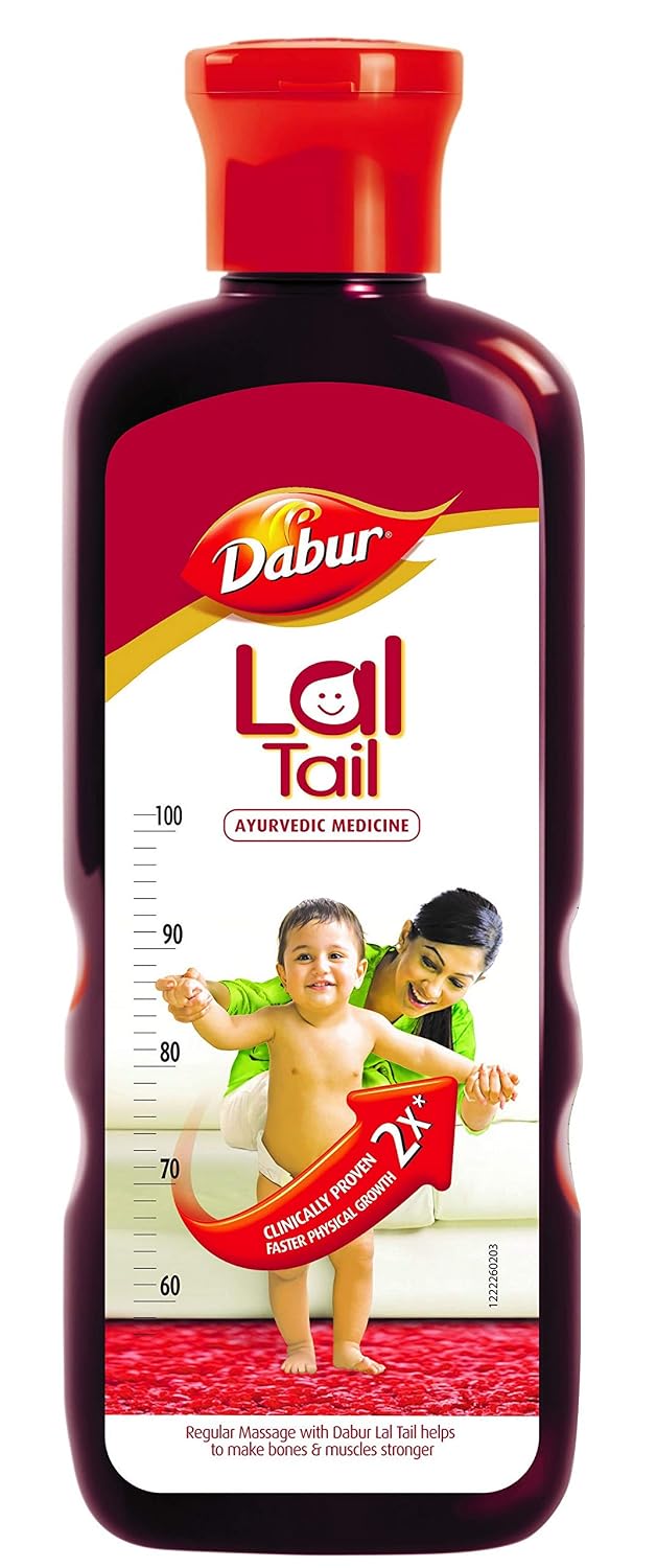 Dabur Lal Tail - Ayurvedic Baby Oil , Clinically Tested 2x Faster Physical Growth - 100 ml