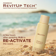 Bellavita Vanilla On-the-Beach | 2 in 1 Hair and Body Mist | 240ml | Long Lasting Premium Body Mist for Woman, Girl | Water based formulation