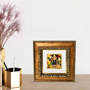 DIVINITI 24K Gold Plated Ram Lalla Photo Frame For Home Decor, Table Tops & Puja Room | DG Frame 113 Size 1A with 24K Gold Plated Foil | Ram Mandir For Puja & Gift (10 X 10 CM)