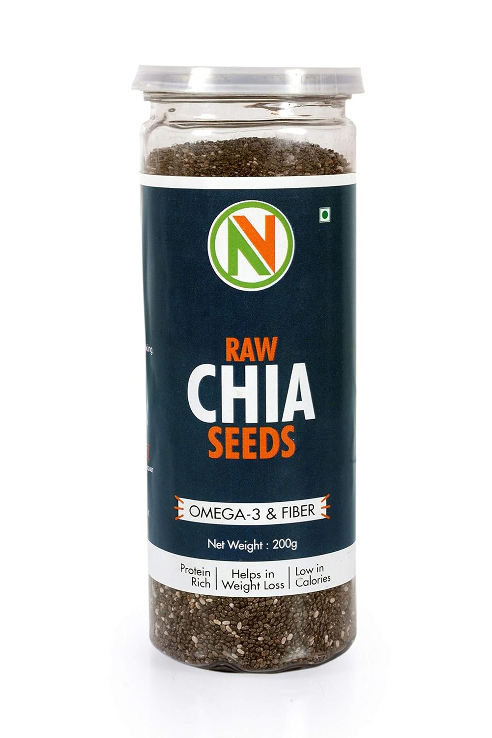 NatureVit Raw Chia Seeds 400g | Superfood for Eating | Rich in Omega-3, Fiber & Protein | Ideal for Weight Loss, Digestion & Energy | Gluten-Free & Vegan