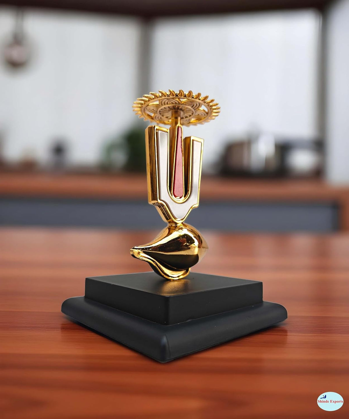 SHINDE EXPORTS Religious Plastic car Dashboard Idols Accessories Stand venkateshwara Shiva tirupati Balaji, Ganesha for Decoration Items Symbol (Sudarshan & shankh)