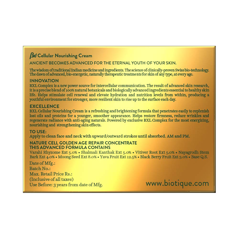 Biotique Bxl Cellular Saffron Nourishing Cream, 50g
