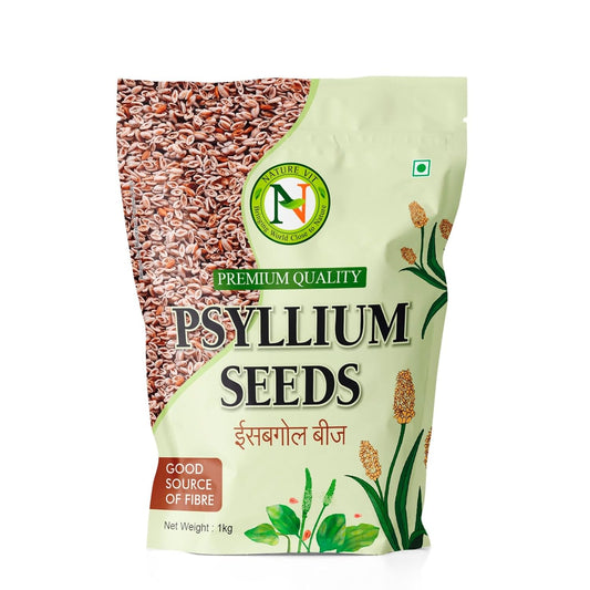 NatureVit Psyllium Seeds, 1 kg | Isabgol Ke Beej | Whole Natural Seeds for Digestion & Gut Health | Rich in Fiber | Ideal for Ayurvedic Use, Keto & Weight Management