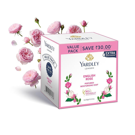 Yardley London English Rose Luxury Soap, 100 G, Pack of 3