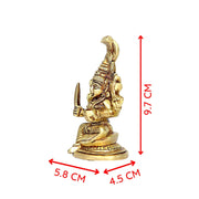 Aalayam Selveer Karumariamman Idol Small | Karumariamman Statue Small | Karumariamman Silai Small | Brass Karumariamman Idol 9.7cm Height Brass Gold Colour 1 Piece