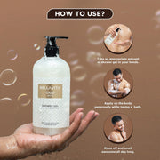 Bella Vita Luxury OUD WHITE Body Wash Refreshing Shower Gel for Deep Cleansing, Hydrating, Moisturising, Softer & Smoother Skin with Aloe Vera 500 ml