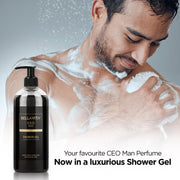 Bella Vita Luxury | Long Lasting CEO Man EDP 100ml Premium Perfume for Men & Shower Gel 500ml for Deep Cleansing, Hydrating and Softer Skin with Aloe Vera