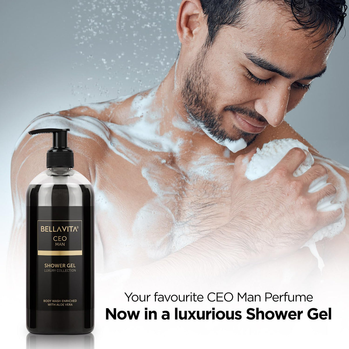 Bella Vita Luxury | Long Lasting CEO Man EDP 100ml Premium Perfume for Men & Shower Gel 500ml for Deep Cleansing, Hydrating and Softer Skin with Aloe Vera