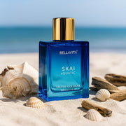 Bella Vita Luxury Skai Aquatic Unisex Eau De Cologne Liquid With Bergamot, Lavender & Patchouli|Premium, Long Lasting Woody Fragrance For Men & Women, 100 Ml