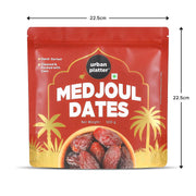 Urban Platter Medium Medjoul Dates, 500g (Hand-Sorted | Moist & Caramelly Texture | Perfect for Snacking & Gifting)