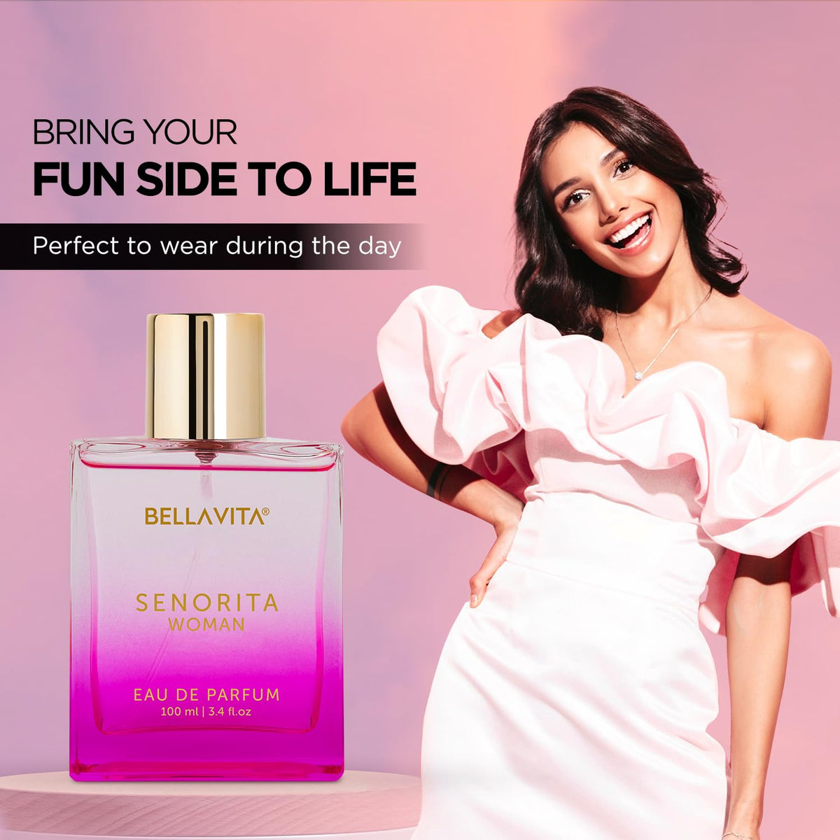Bella Vita Luxury Women Senorita Eau De Parfum Liquid Perfume With Yuzu, Lotus, Magnolia & Musk |Fresh & Fruity Long Lasting Edp Frgarance Scent, 100 Ml