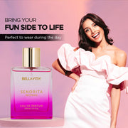 Bella Vita Luxury Women Senorita Eau De Parfum Liquid Perfume With Yuzu, Lotus, Magnolia & Musk |Fresh & Fruity Long Lasting Edp Frgarance Scent, 100 Ml