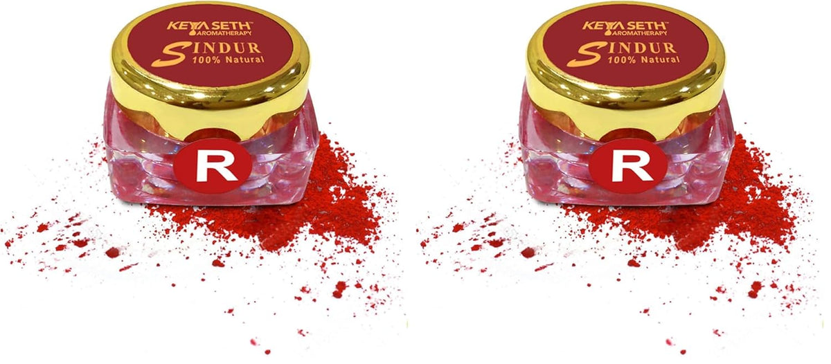KEYA SETH AROMATHERAPY 100% Natural Sindoor Dust, 3gm Sindoor (Red) (Pack of 2)
