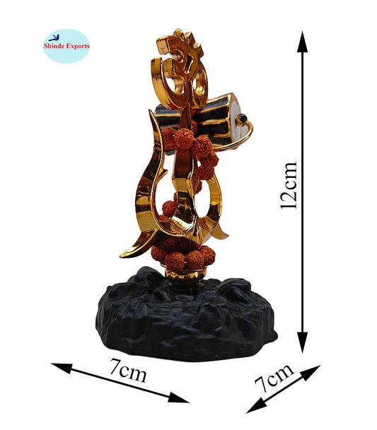 SHINDE EXPORTS Religious Plastic car Dashboard Idols Accessories Stand venkateshwara Shiva tirupati Balaji, Ganesha for Decoration Items Symbol (trishul & damru)