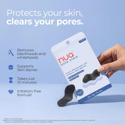 Nua Nose Strip - Pack of 2 | Removes Blackheads & Whiteheads | Pure Matcha and Witch Hazel | 100% Natural Extracts| Absorbs Excess oil & Sebum | Works within 10 minutes | Protects Skin Barrier | Safe on Skin