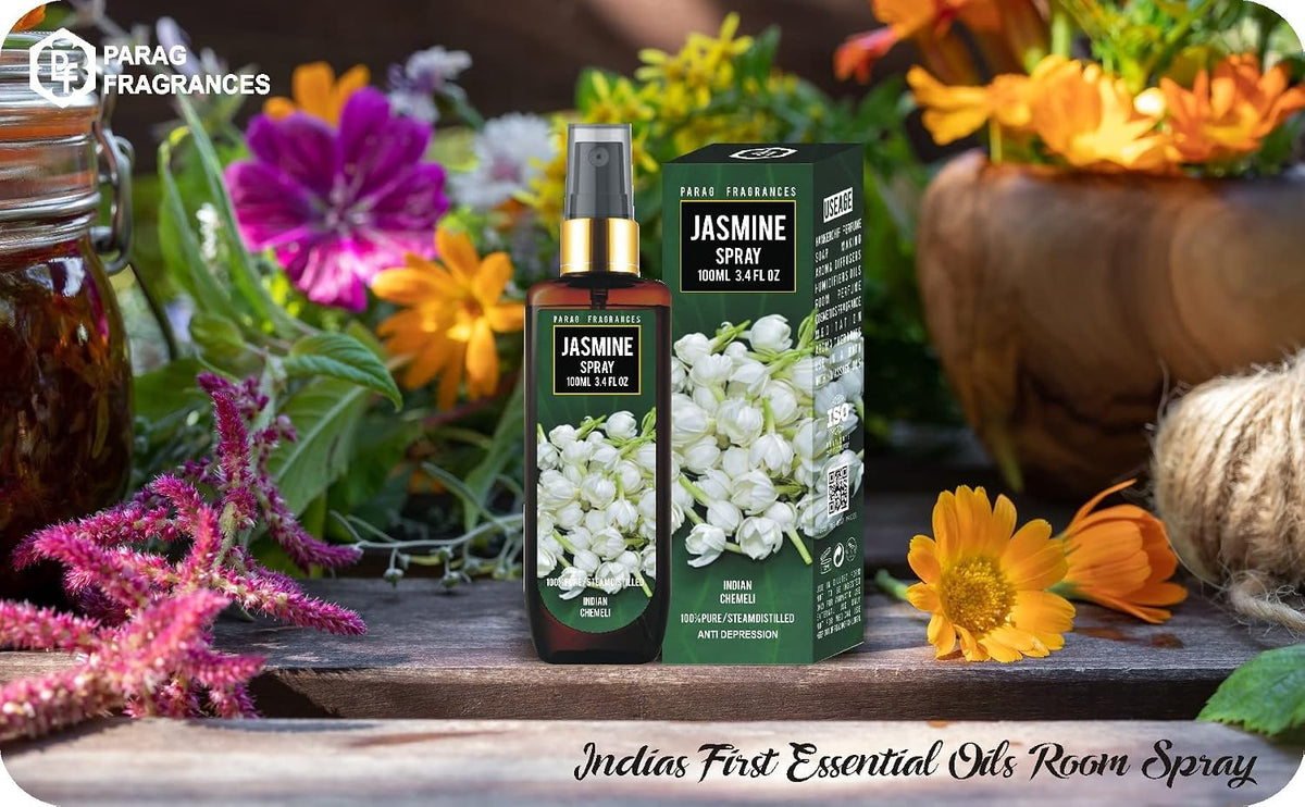 Parag fragrances Natural Room Perfume Spray/Air Freshener (Long Lasting And Made With Natural Essential Oils) 100Ml (Jasmine)