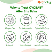 OYO BABY After Bite Turmeric Balm with Almond & Neem Oil for Babies – Relief from Rashes, Mosquito & Insect Bites, 100% Ayurvedic, 25g