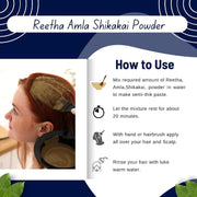 BrijBooti Reetha Amla Shikakai Powder for Hairs Reetha 150 Gm - Shikakai 150 Gm, Amla 100 Gm