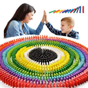 Toy Imagine 1200 Piece Colorful Wooden Domino Block Set for Kids