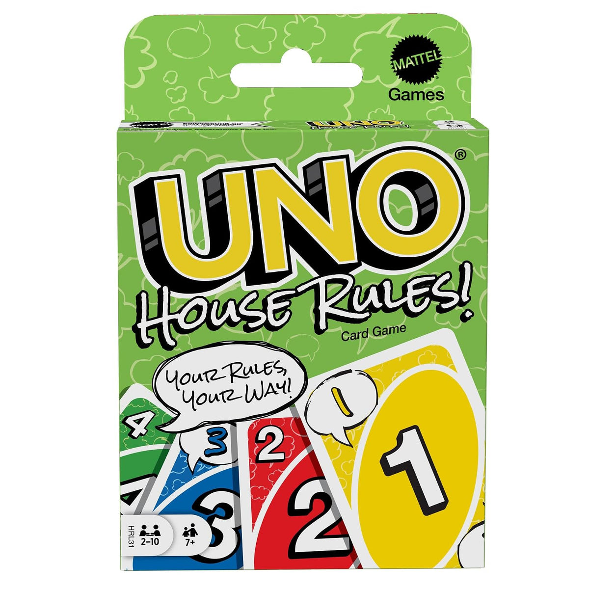 Mattel Games UNO House Rules Card Game, Ages 7+, 2-10 Players