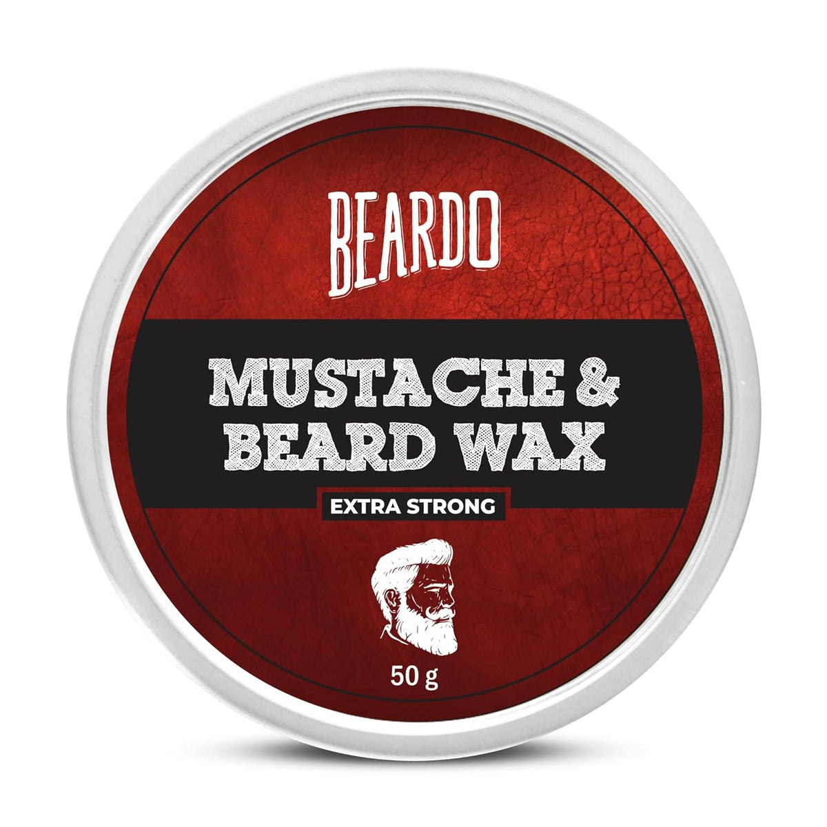 Beardo Beard and Mustache Wax, 50 gm | Beard Wax for Beard & Mustache Styling | Long Lasting Extra Strong Hold Wax for Men | Beard Hair Wax for Smooth, Shiny & Healthy Beard