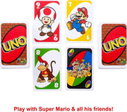 Mattel Games UNO Super Mario Card Game Animated Character Themed Collector Deck 112 Cards with Character Images, for Kids Ages 7 Years Old & Up,multicolor