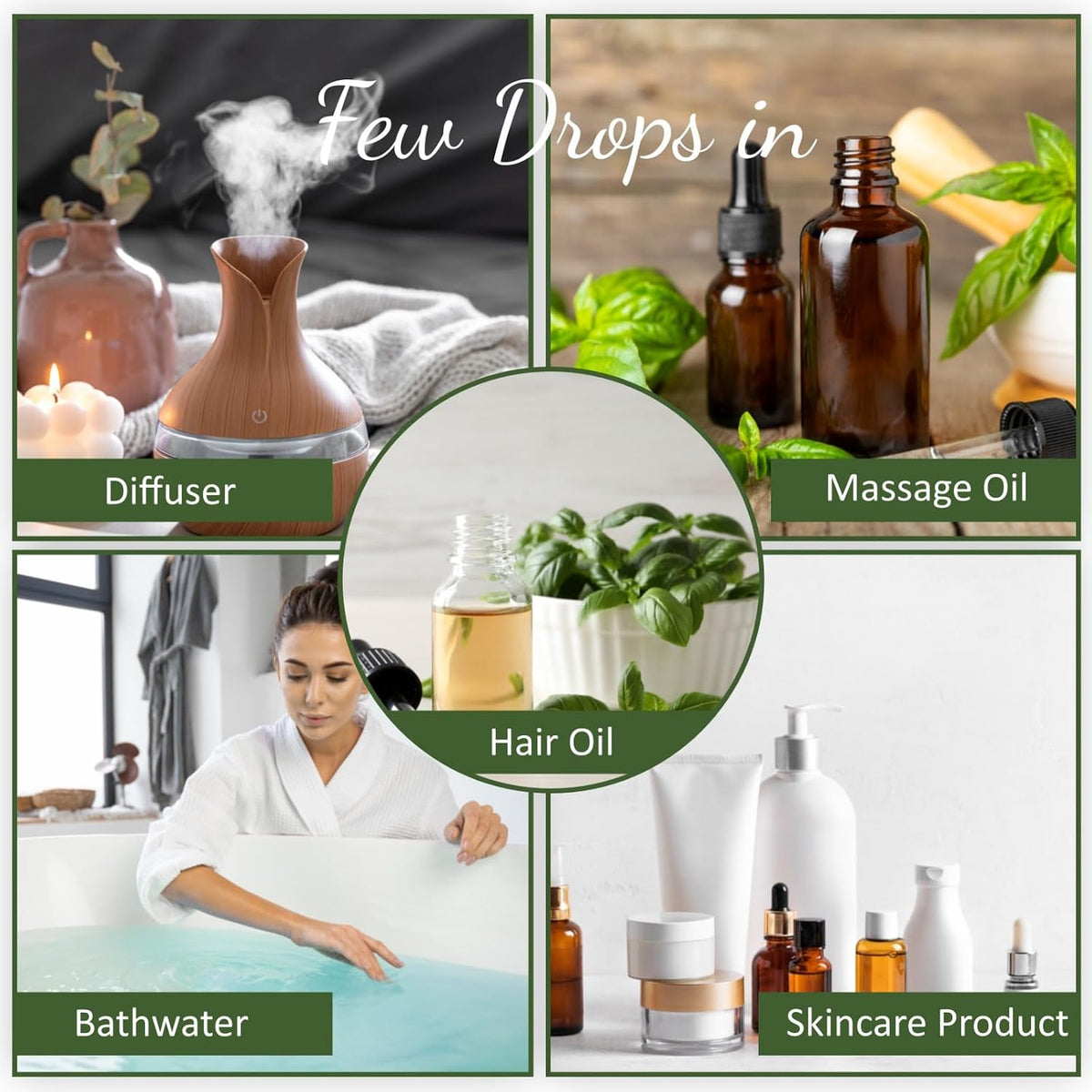 Holy Natural Basil Essential Oil 15ml (with Dropper Plug), Undiluted Therapeutic Grade