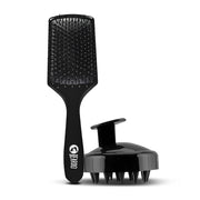 Beardo Detangling Hair Brush & Scalp Massager for Men | Men Accessories | Soft Silicone Bristles for Dry Massage, Oil & Shampoo | Hair comb (Set of 2)