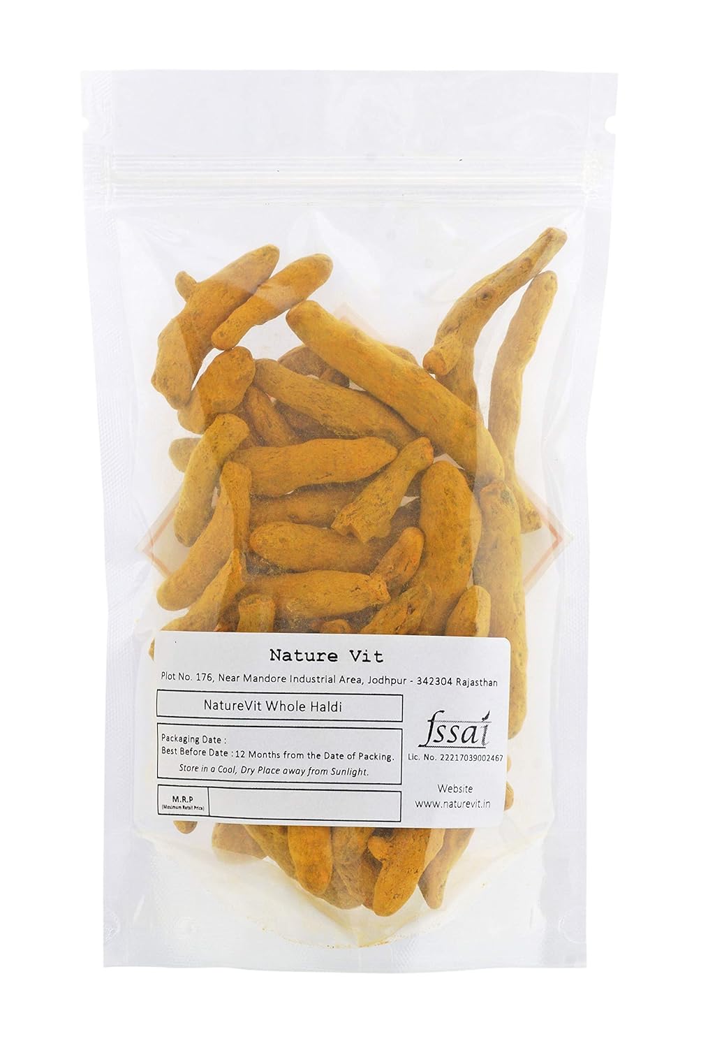 NatureVit Whole Turmeric Sticks, 900gm | Haldi Gaanth for Pooja