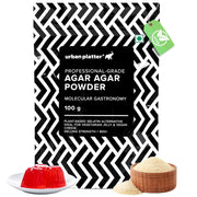 Urban Platter Agar Agar Powder, 100g (Superior Gelling Strength | Plant-Based Gelatin Alternative | Jellies, Desserts, Molecular Gastronomy)