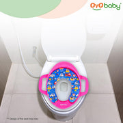 OYO BABY Cushioned Baby Potty Training Seat | Portable Toilet Seat for Child 1 + Years | Soft & Comfortable Potty Seat with Handles | Easy to Clean | Toddler Toilet Seat