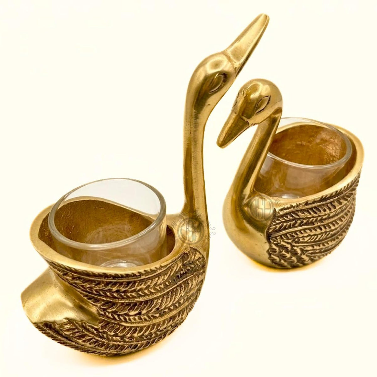 DSH Swan Tealight Candle Holder for Home Decor Luxury Aluminum Swan Showpiece for Living Room Elegant Tabletop Decoration Item for Diwali, Housewarming, Bedroom, Office & Dining Table Gifts