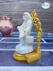 SHINDE EXPORTS Big Size White shirdi saibaba Marble Idol for Pooja Room Statue murti Home Murty (11.5 cm)