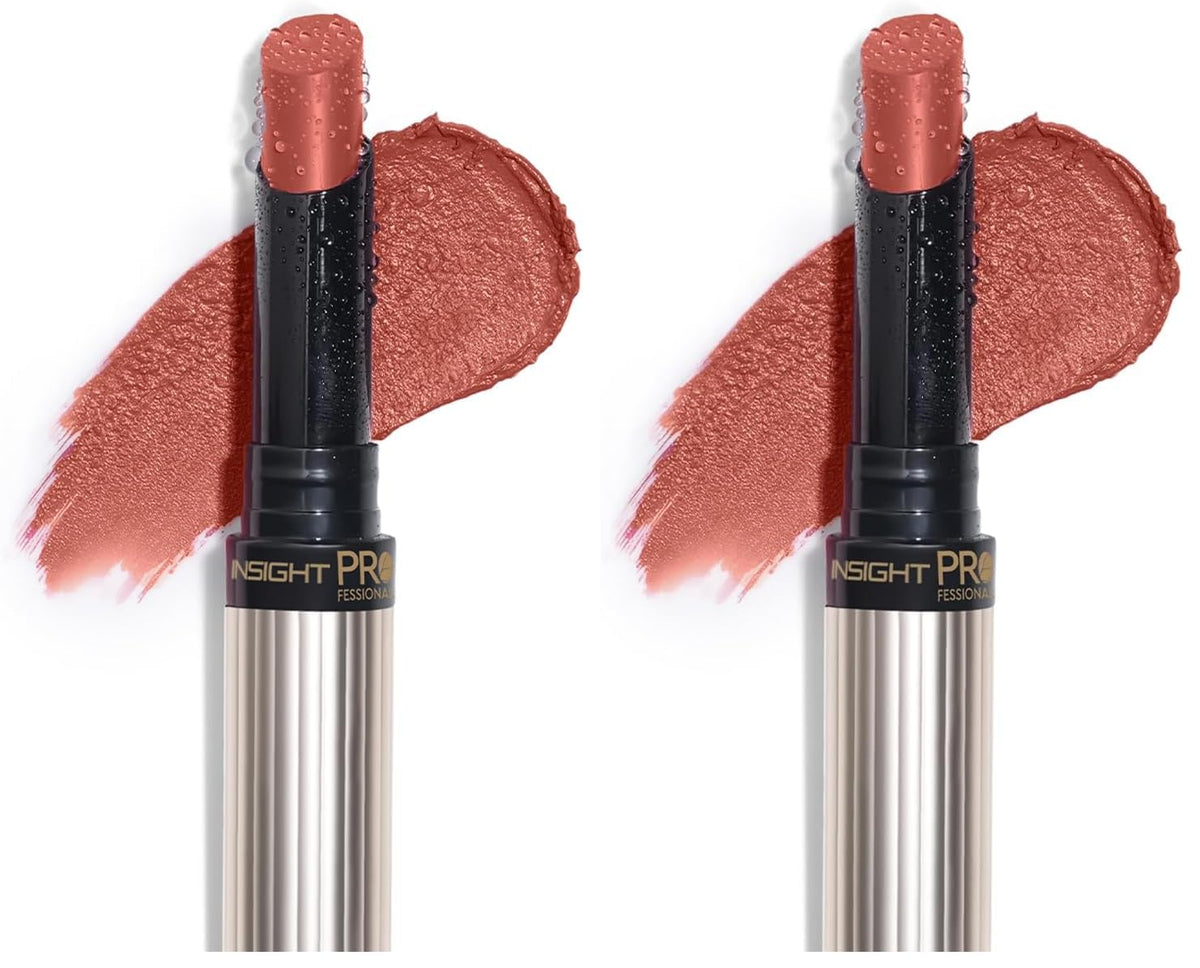 INSIGHT Professional Hydra Luxe Lipstick - Nyc | Satin Finish|Long lasting| Smooth| Hyaluronic Acid| Enriched with Rosehip Oil|Creamy Lipstick|Infused with Hyaluronic Acid - 2.5g (Pack of 2)