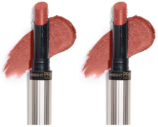 INSIGHT Professional Hydra Luxe Lipstick - Nyc | Satin Finish|Long lasting| Smooth| Hyaluronic Acid| Enriched with Rosehip Oil|Creamy Lipstick|Infused with Hyaluronic Acid - 2.5g (Pack of 2)