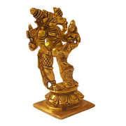 Aalayam Selveer Lakshmi Varaha Idol | Varaha Swamy with Bhudevi | Lakshmi Varahar Idol | Varaha Murti Idol 9 cm Height Brass Gold Colour 1 Piece