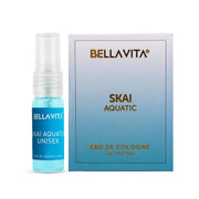 Bella Vita Luxury Skai Aquatic Unisex Eau De Cologne with Bergamot, Lavender & Patchouli|Premium, Long Lasting Woody Fragrance for Men & Women, 5ML