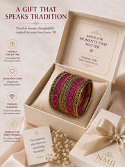 NMII Get your traditions Valentine Gift for Girls & Women Silk Thread Bangle Set With Zircon For Womne & Girls