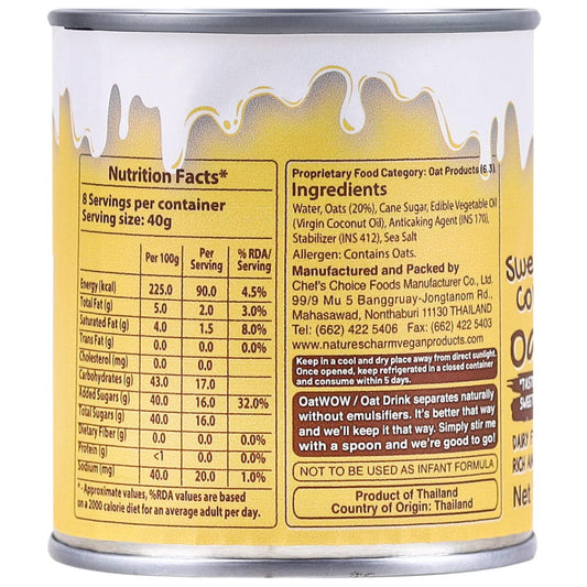Urban Platter Sweetened Condensed Oatwow Dessert Mate, 320g (Product of Thailand, Oat-Based, Dairy & Soy Free, Perfect for Cakes, Fudge, Cookies)