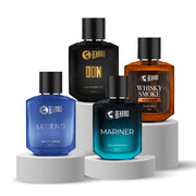 BEARDO Thug Life Edp Combo Don, Whiskey Smoke Bourbon, Mariner & Legend Perfume for Men (50mlx4) | Long Lasting Perfume For Men | Premium Strong & Long Lasting Fragrance | Gift for Men | Gift for Husband