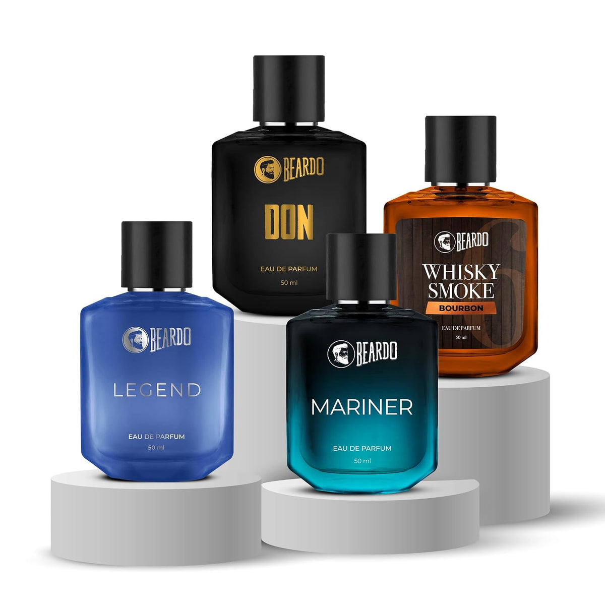 BEARDO Thug Life Edp Combo Don, Whiskey Smoke Bourbon, Mariner & Legend Perfume for Men (50mlx4) | Long Lasting Perfume For Men | Premium Strong & Long Lasting Fragrance | Gift for Men | Gift for Husband