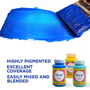 Fevicryl Acrylic Colour, Art and Craft Paint, DIY Paint, Rich Pigment, Non-Craking Paint for Canvas, Wood, Leather, Earthenware, Metal | Ideal for Artists | White, 500ml (Pack of 2)